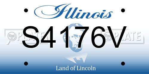 S4176V Illinois License Plate