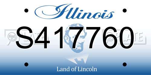 S417760 Illinois License Plate