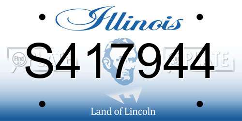 S417944 Illinois License Plate