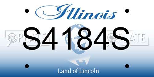 S4184S Illinois License Plate