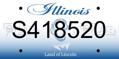 S418520 Illinois License Plate
