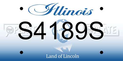 S4189S Illinois License Plate