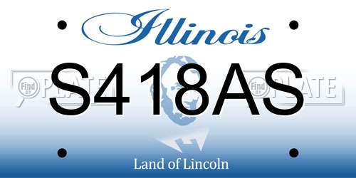 S418AS Illinois License Plate