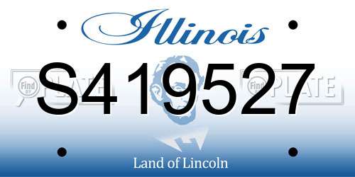 S419527 Illinois License Plate