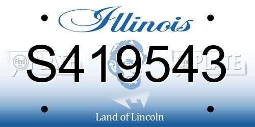 S419543 Illinois License Plate