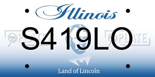 S419LO Illinois License Plate