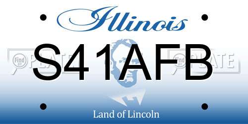 S41AFB Illinois License Plate