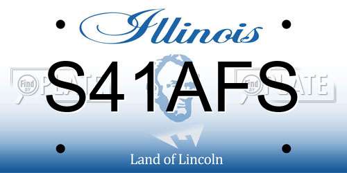 S41AFS Illinois License Plate