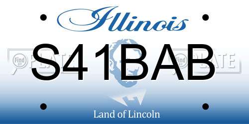 S41BAB Illinois License Plate