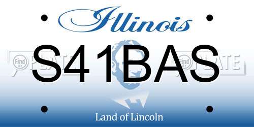 S41BAS Illinois License Plate