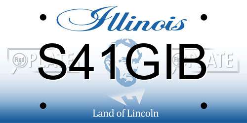 S41GIB Illinois License Plate