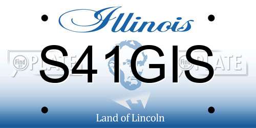 S41GIS Illinois License Plate