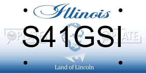 S41GSI Illinois License Plate
