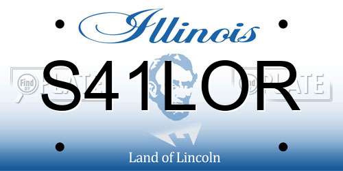 S41LOR Illinois License Plate