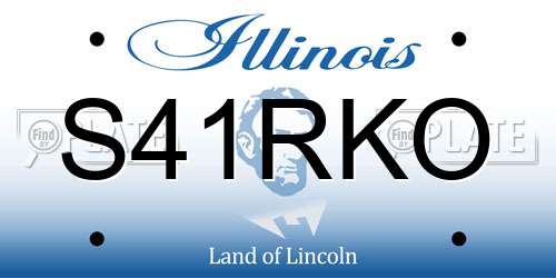 S41RKO Illinois License Plate
