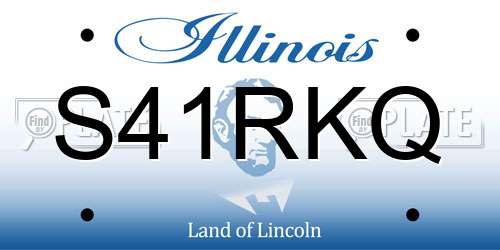 S41RKQ Illinois License Plate