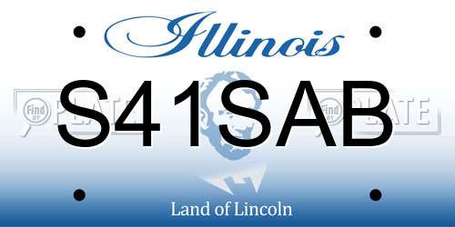 S41SAB Illinois License Plate