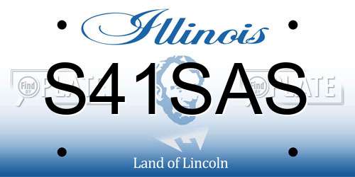 S41SAS Illinois License Plate