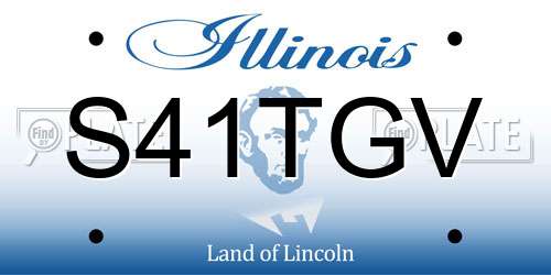 S41TGV Illinois License Plate