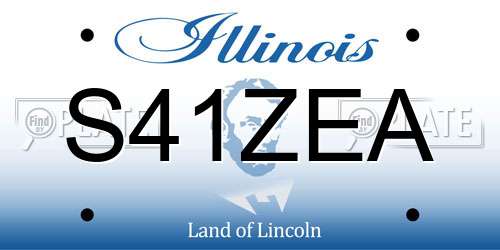 S41ZEA Illinois License Plate