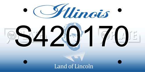 S420170 Illinois License Plate