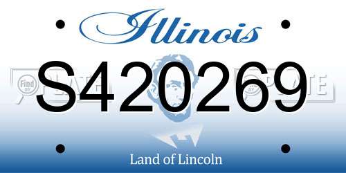 S420269 Illinois License Plate