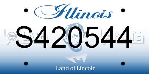 S420544 Illinois License Plate