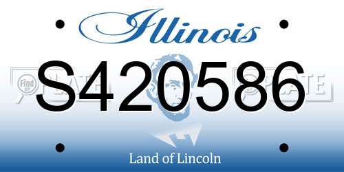 S420586 Illinois License Plate