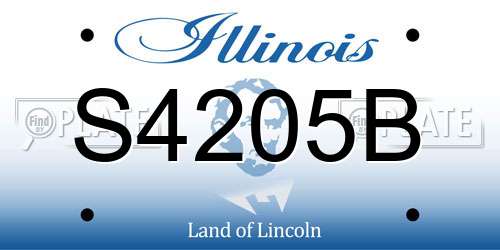 S4205B Illinois License Plate