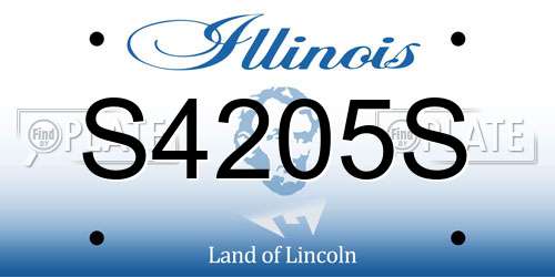 S4205S Illinois License Plate