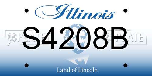 S4208B Illinois License Plate