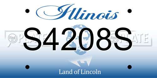 S4208S Illinois License Plate