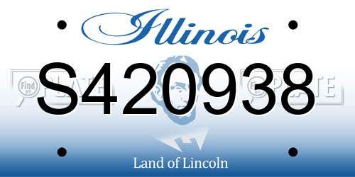S420938 Illinois License Plate