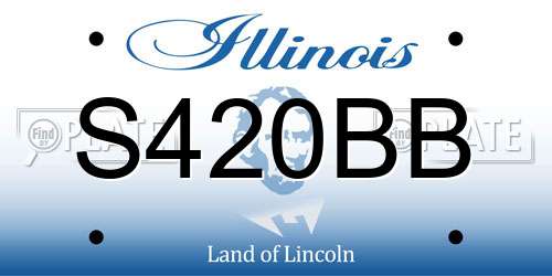 S420BB Illinois License Plate