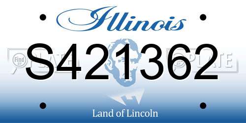 S421362 Illinois License Plate