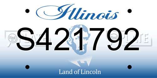 S421792 Illinois License Plate