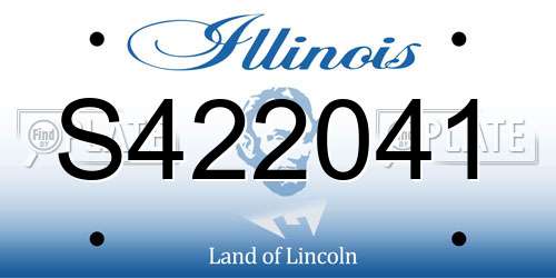 S422041 Illinois License Plate