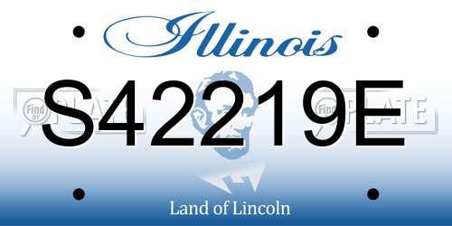 S42219E Illinois License Plate