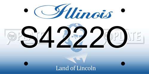 S4222O Illinois License Plate