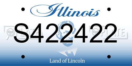 S422422 Illinois License Plate