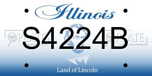 S4224B Illinois License Plate