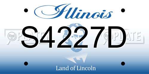 S4227D Illinois License Plate
