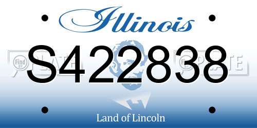 S422838 Illinois License Plate