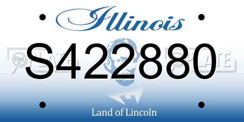 S422880 Illinois License Plate