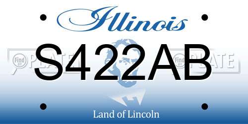 S422AB Illinois License Plate