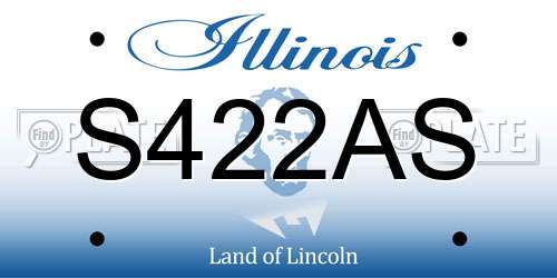 S422AS Illinois License Plate