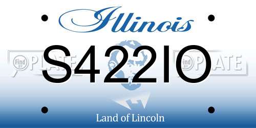 S422IO Illinois License Plate