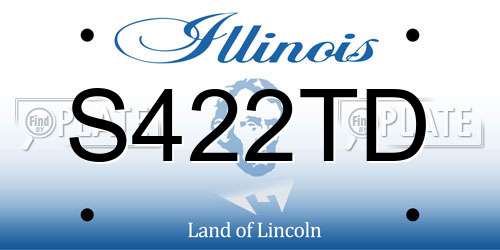 S422TD Illinois License Plate