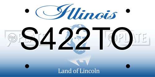 S422TO Illinois License Plate