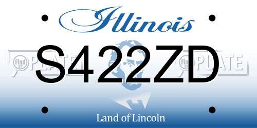 S422ZD Illinois License Plate